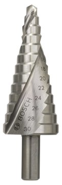 Bosch Spiral Kanallı HSS 13 Kademeli Matkap Ucu Üç Yüzeyli Şaft Ø6-30 mm - 2608597520