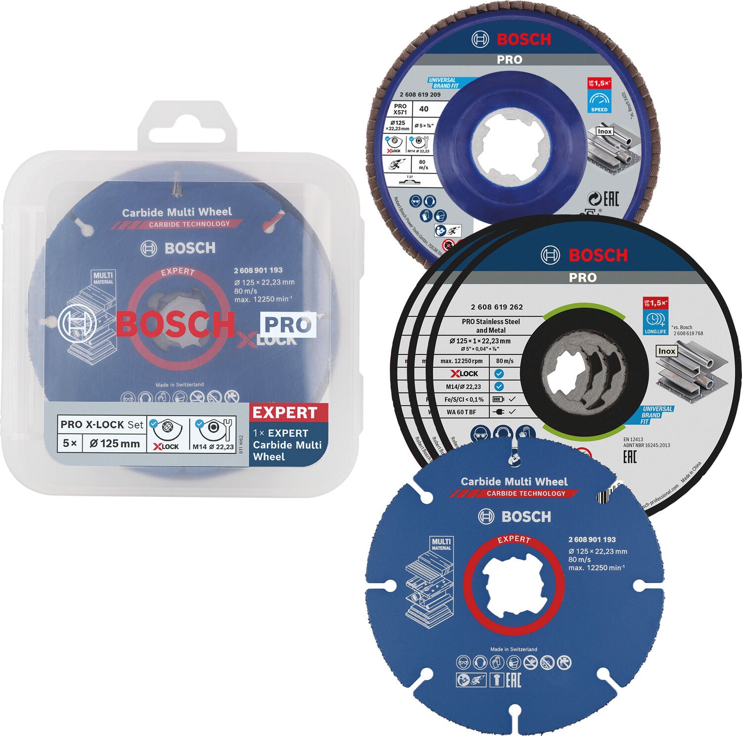 Bosch Aksesuar Pro X-Lock Kesme Taşı Başlangıç Kiti 125Mm
