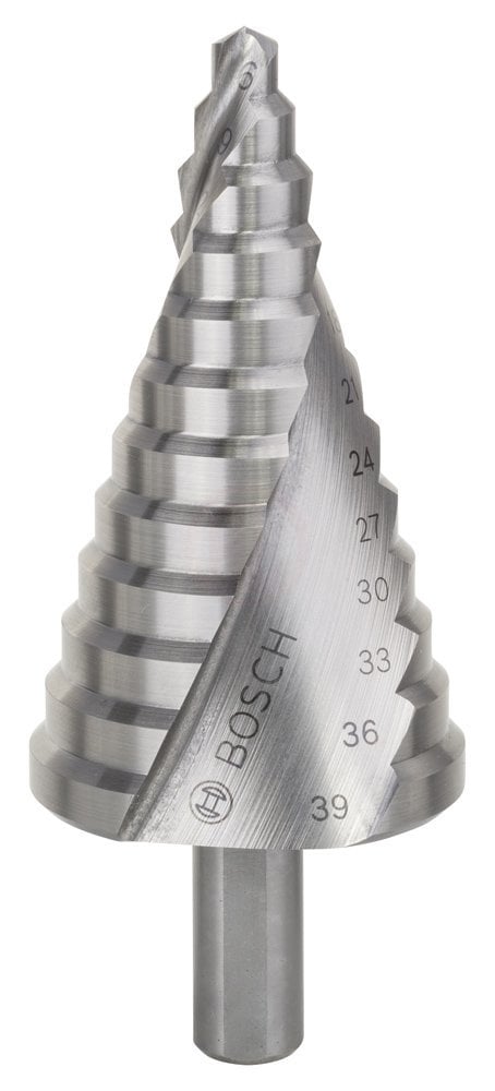 Bosch Spiral Kanallı HSS 12 Kademeli Matkap Ucu Üç Yüzeyli Şaft Ø6-39 mm - 2608597521
