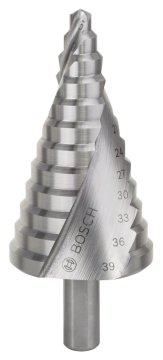 Bosch Spiral Kanallı HSS 12 Kademeli Matkap Ucu Üç Yüzeyli Şaft Ø6-39 mm - 2608597521