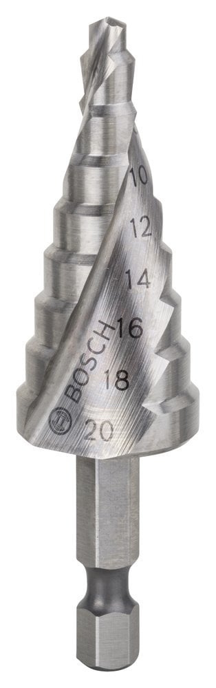 Bosch Spiral Kanallı HSS 9 Kademeli Matkap Ucu Altıgen Şaft Ø4-20 mm - 2608597524