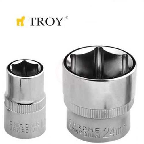 Troy 26163 3/8 İnç Lokma (Ölçü 9mm-Çap 16,8-Uzunluk 28mm)
