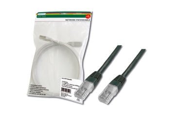 Assmann Digitus Cat-5E Utp Patch Kablosu, 0.5 Mt, Awg 26/7, Siyah Renk, 3P Sertifikalı