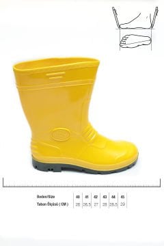 Gezer 218 Kısa Pvc Çizme Sarı 44