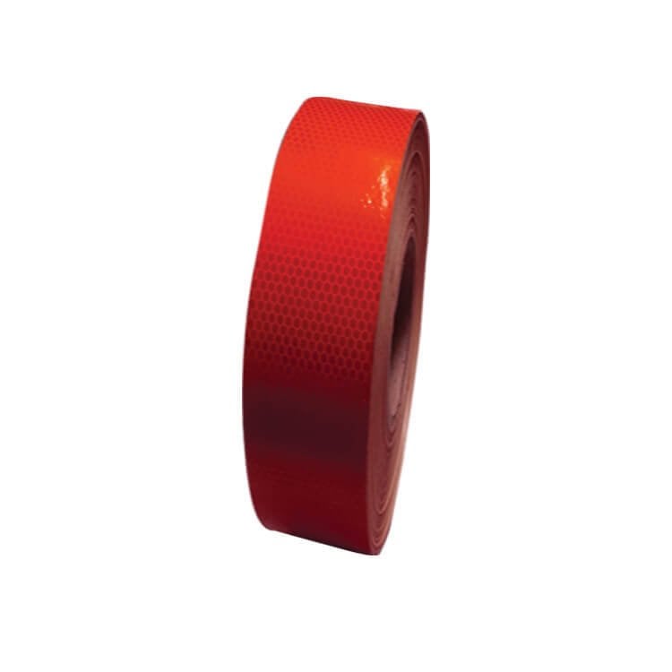 MFK Plastik Reflektif Bant 46 Mt 5 Cm Kırmızı Petekli - MFK8407