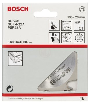 Bosch Kesici Bıaçk 105x4 mm 8 Diş (GUF 4-22 A) - 3608641008