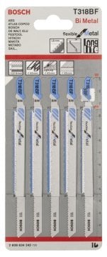 Bosch Dekupaj Testere Bıçağı Flexible For Metal T 318 BF 132 mm (5 Adet) - 2608634242