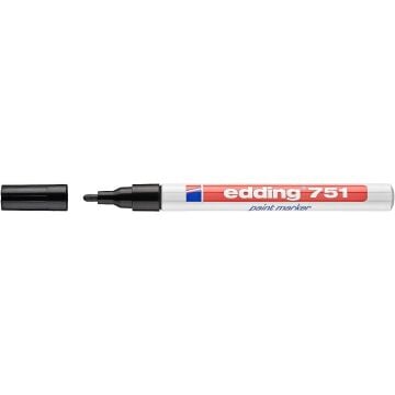 Edding 751 Tam Örtücü Boya Kalemi 1-2 mm Siyah