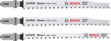 Bosch Dekupaj Testere Bıçağı Expert ExCleanfWood Set (3 Parça) - 2608900559
