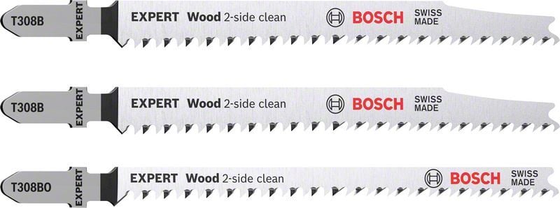 Bosch Dekupaj Testere Bıçağı Expert ExCleanfWood Set (3 Parça) - 2608900559
