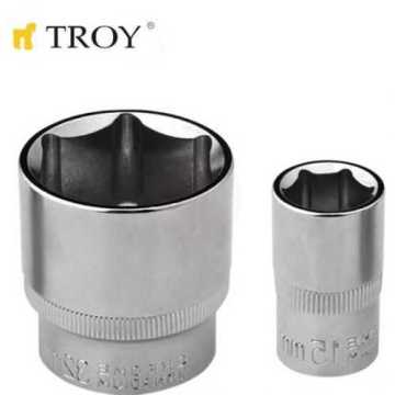 Troy 26181 1/2 İnç Lokma (Ölçü 9mm-Çap 21,8-Uzunluk 38mm)