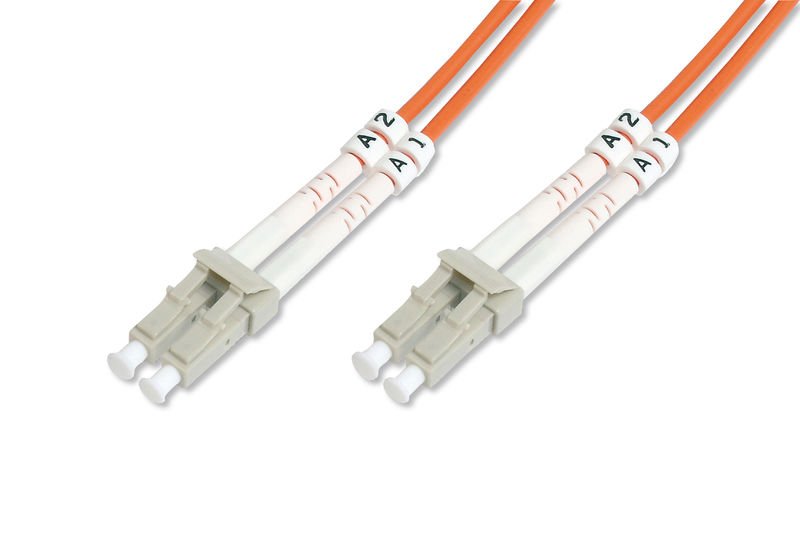 Assmann Digitus Lc-Lc Fiber Optik Patch Kablo, 15 Mt, Multimode, Duplex, 50/125