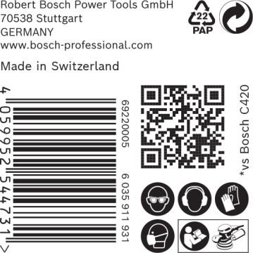 Bosch Zımpara Kağıdı Expert C470 115M  180 Kum 8 Delikli 5 Li Paket (2608901135) - 2608901135