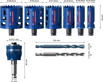 Bosch Delik Açma Testeresi Expert Seti eHD (8 Adet) (v1) - 2608900445