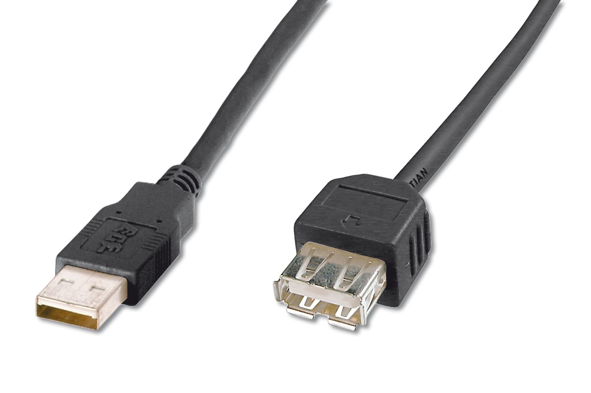 Assmann Usb 2.0 Uzatma Kablosu, Usb A Erkek - Usb A Dişi, 3 Mt, Awg 28, Usb 2.0 Uyumlu, Ul, Siyah Renk (Ak-300200-030-S)