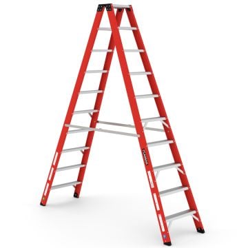 Çağsan A Tipi Çift Tarafı Geniş Fiberglas Merdiven (V6) 10 Basamaklı - BFC10
