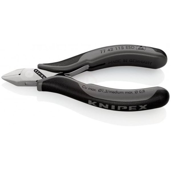 Knipex 77 42 ESD ELEKTRONİKÇİ YAN KESKİ 115 MM - KNI7742115ESD
