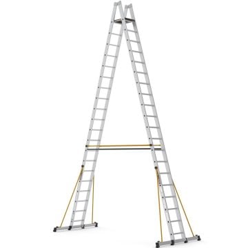 Çağsan A Tipi Platformlu Alüminyum Merdiven 19+1 Basamaklı - A6