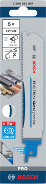 Bosch Aksesuar Pro Thick Metal Panter Testere S937Hbf 5'Li