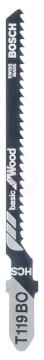Bosch Dekupaj Testere Bıçağı Basic For Wood T 119 BO 83 mm (100 Adet) - 2608637879