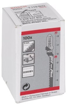 Bosch Dekupaj Testere Bıçağı Basic For Wood T 119 BO 83 mm (100 Adet) - 2608637879
