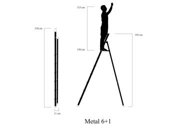 MHT Sky Line Ev Tipi Metal Merdiven 6+1