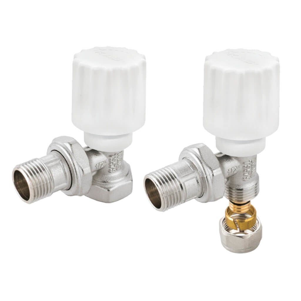 KAS Radyatör Vanası Köşe 16x2 PEX-B Bağlantılı 1/2 İnç (KV4)