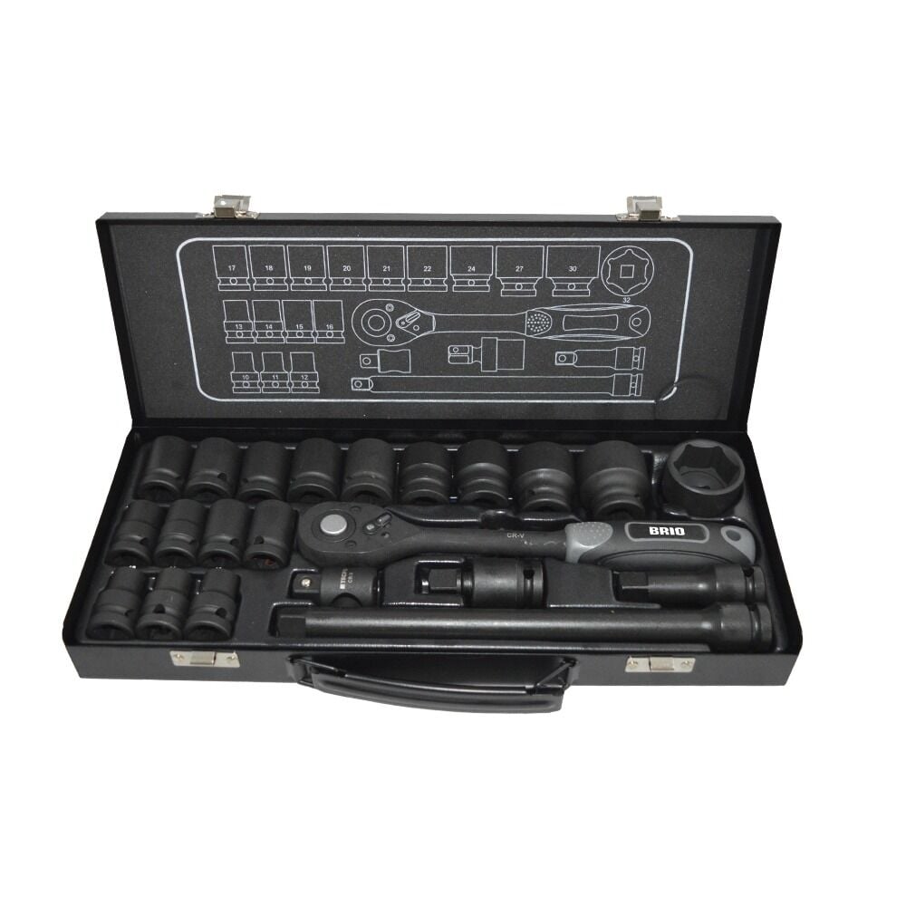 Brio Lokma Seti Havalı 1/2 10-32MM 22 PARÇA
