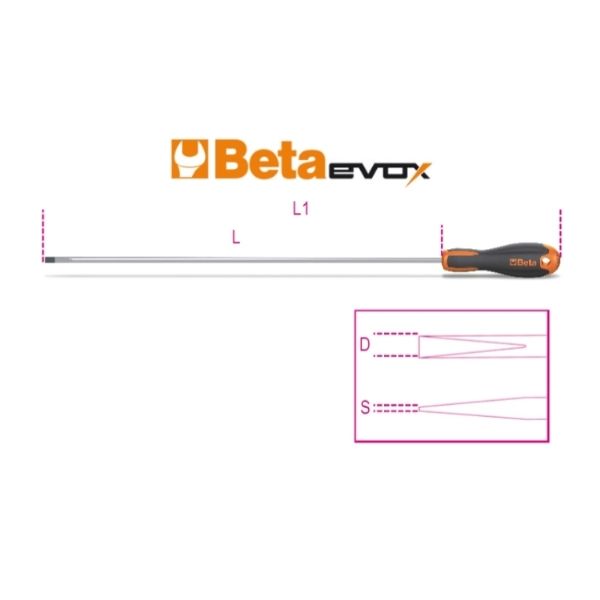 Beta Uzun Düz Tornavida 1204EL 1x5x400