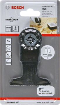 Bosch Starlock Testere Ucu Hard Wood AII 65 BSPC 65 mm (5 Adet) - 2608662355