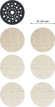 Bosch Ağ Zımpara Expert M480 Set Ø125 mm (7 Parça) - 2608901202