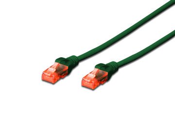 Assmann Digitus Patch Kablo, U-Utp, Cat. 6, 0,25 Mt, Awg 26/7, Cu, Lszh, Yeşil Renk