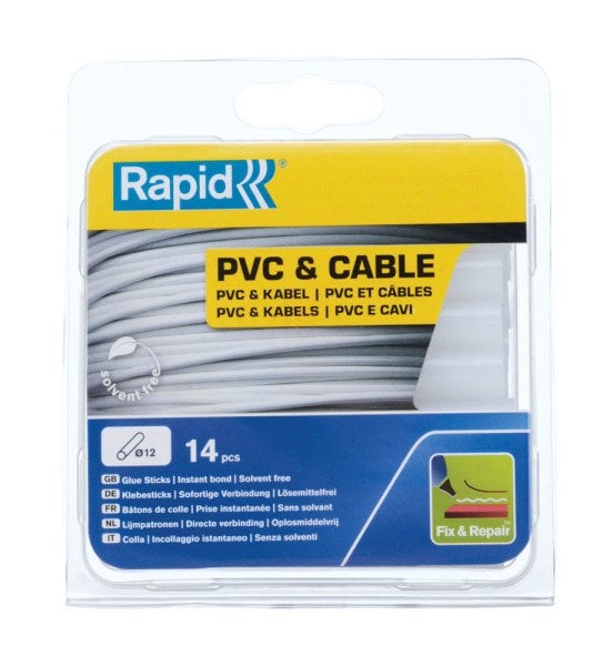 Rapid Silikon Çubuk 12x94 mm 125 Gr Şeffaf PVC/Kablo - 40107358
