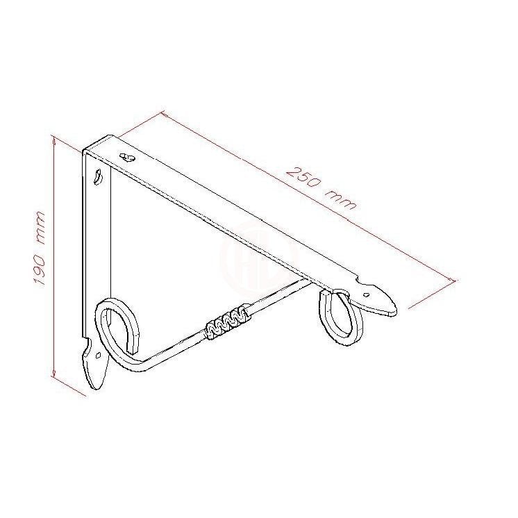 F PİMİ ALTI KONSOLU 250 MM SİYAH - 014021001902503