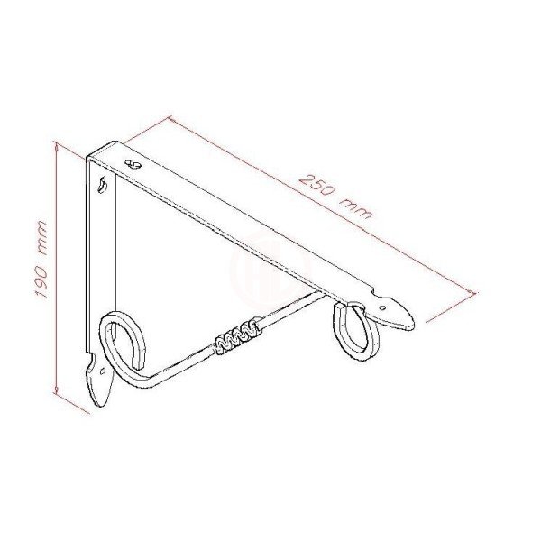 F PİMİ ALTI KONSOLU 250 MM SİYAH - 014021001902503