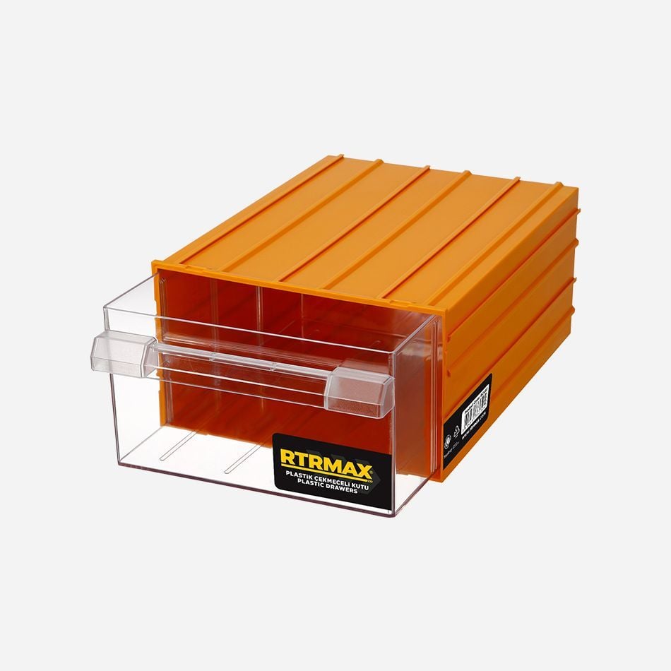 Rtrmax RCK56 K-56 Plastik Çift Çekmeceli Kutu Sarı