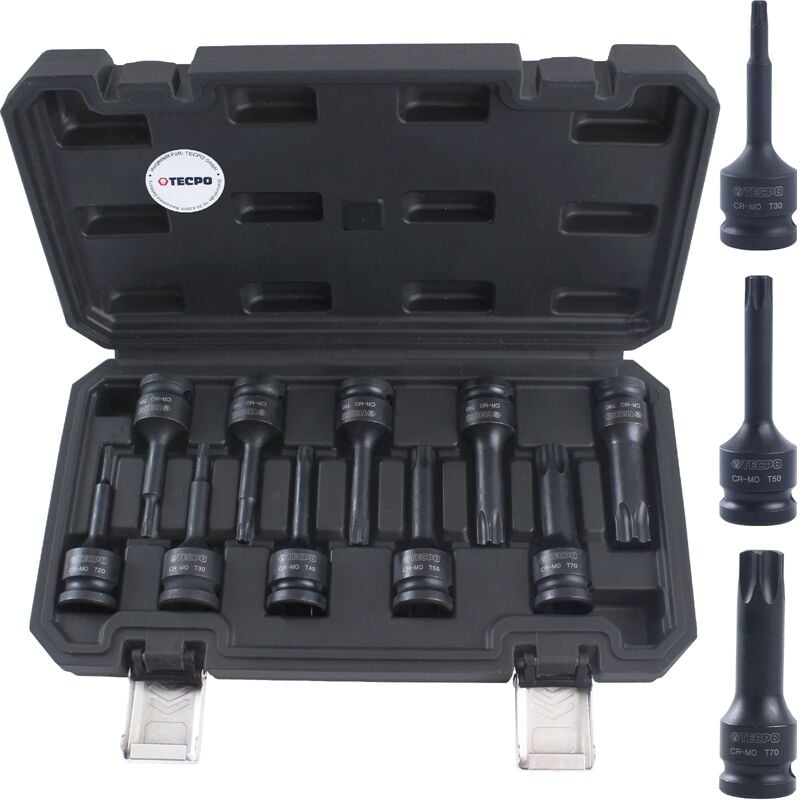Brio Lokma Set Havalı Uzun Torx 1/2 - 10 Parça (T20-T80)