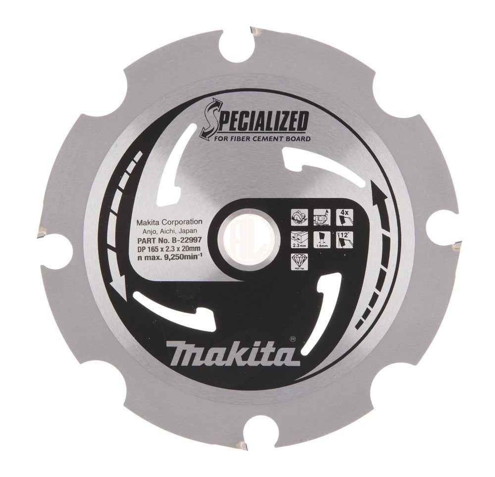 Makita Profesyonel Fibercement Daire Testere 165x20 mm 4 Diş (B-22997)