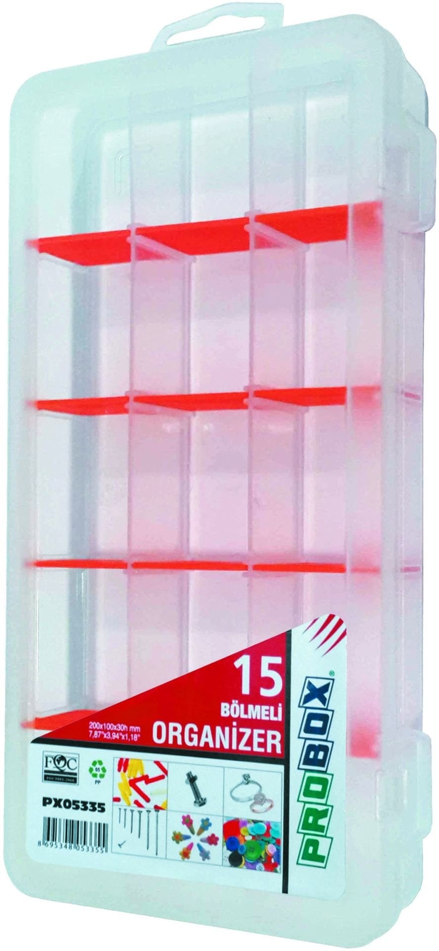 Probox 15 Bölmeli Organizer Kutu  - PRBX05335