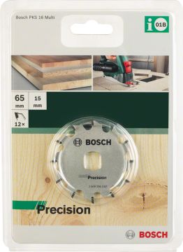 Bosch Daire Testere Bıçağı PKS 16 Multi Ahşap İçin 65x15 mm 12 Diş - 2609256C82