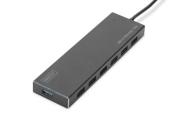 Assmann Digitus 7 Port Usb 3.0 Hub, 5V/3,5A Güç Adaptörü Dahil, Alüminyum