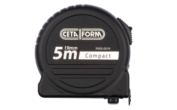 Ceta Form Compact Şerit Metre (Siyah Kasa Mıknatıslı) 5 M X 19 Mm
