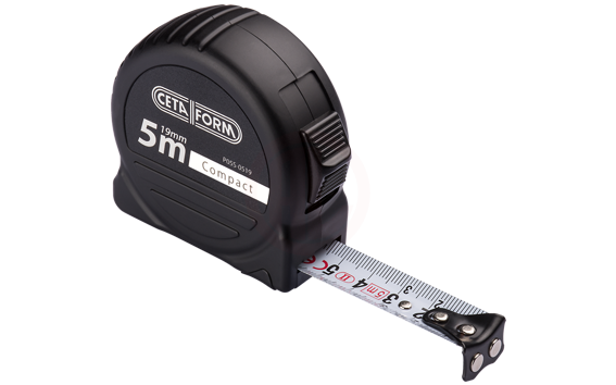 Ceta Form Compact Şerit Metre (Siyah Kasa Mıknatıslı) 10 M X 25 Mm