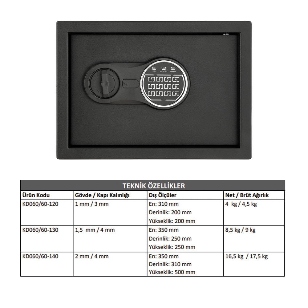 Kale Elektronik Kasa - KD060/20-130
