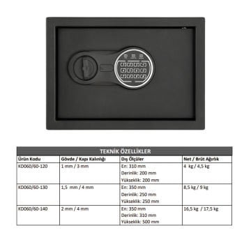 Kale Elektronik Kasa - KD060/20-130