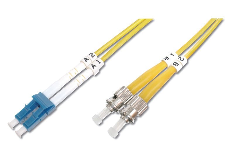 Assmann Digitus Lc-St Fiber Optik Patch Kablo, 3 Mt, Singlemode, Duplex, 09/125