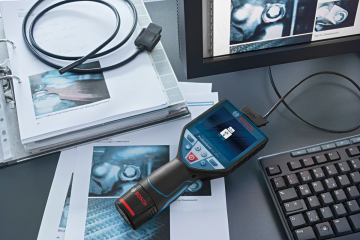 Bosch Akülü Denetim Kamerası GIC 120 C (4 x Pil 1,5 V LR6 AA Şarj Edilebilir Pil) - 0601241200