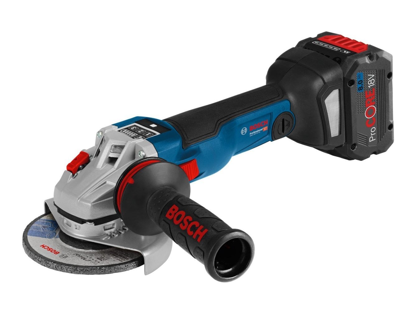 Bosch Akülü Avuç Taşlama Makinesi GWS 18V-10 SC (2 x 8,0 Ah Akü) (125 mm) - 06019G340H