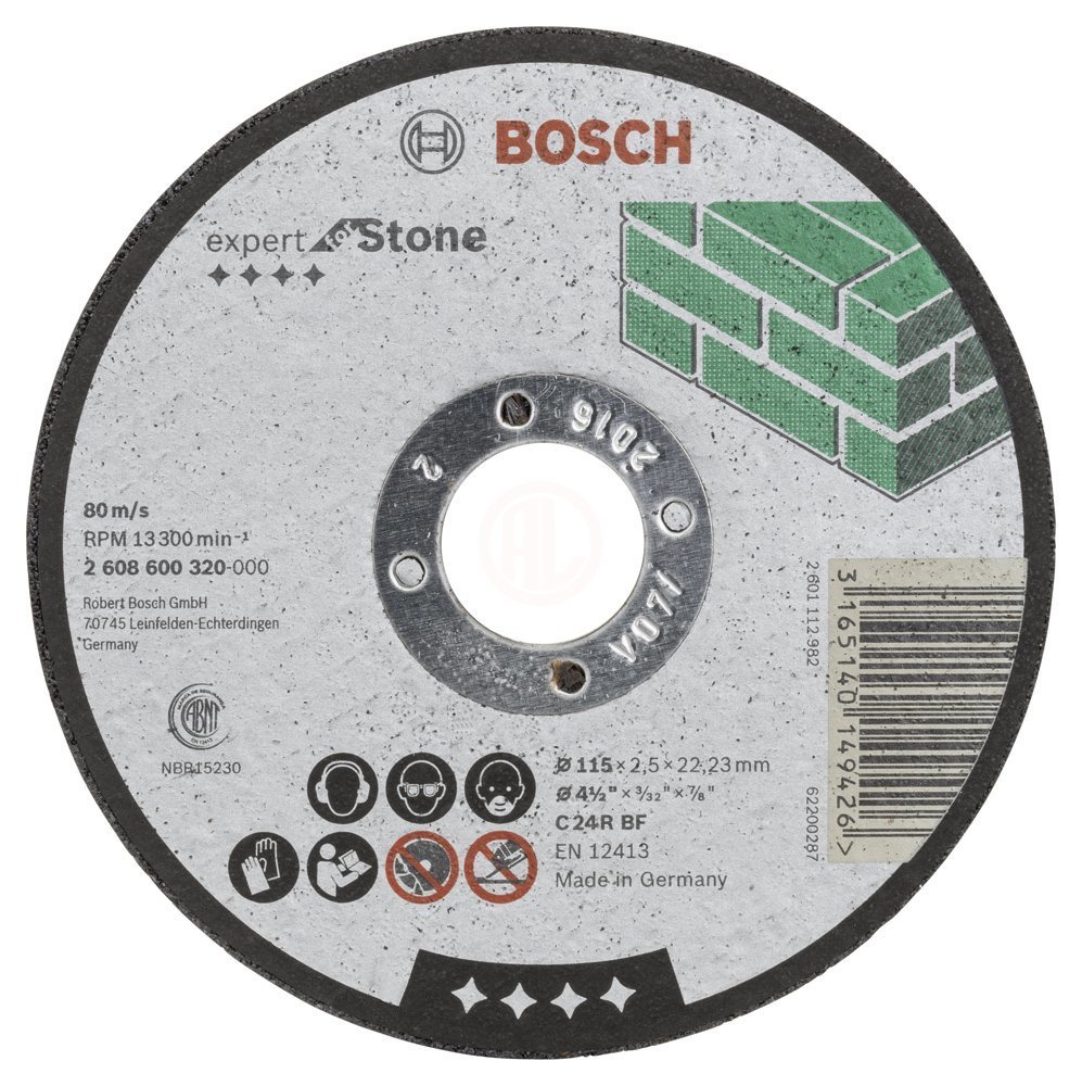 Bosch Taş Kesme Diski Expert For Stone Düz 115x22,23x2,5 mm (C 24 R BF) - 2608600320