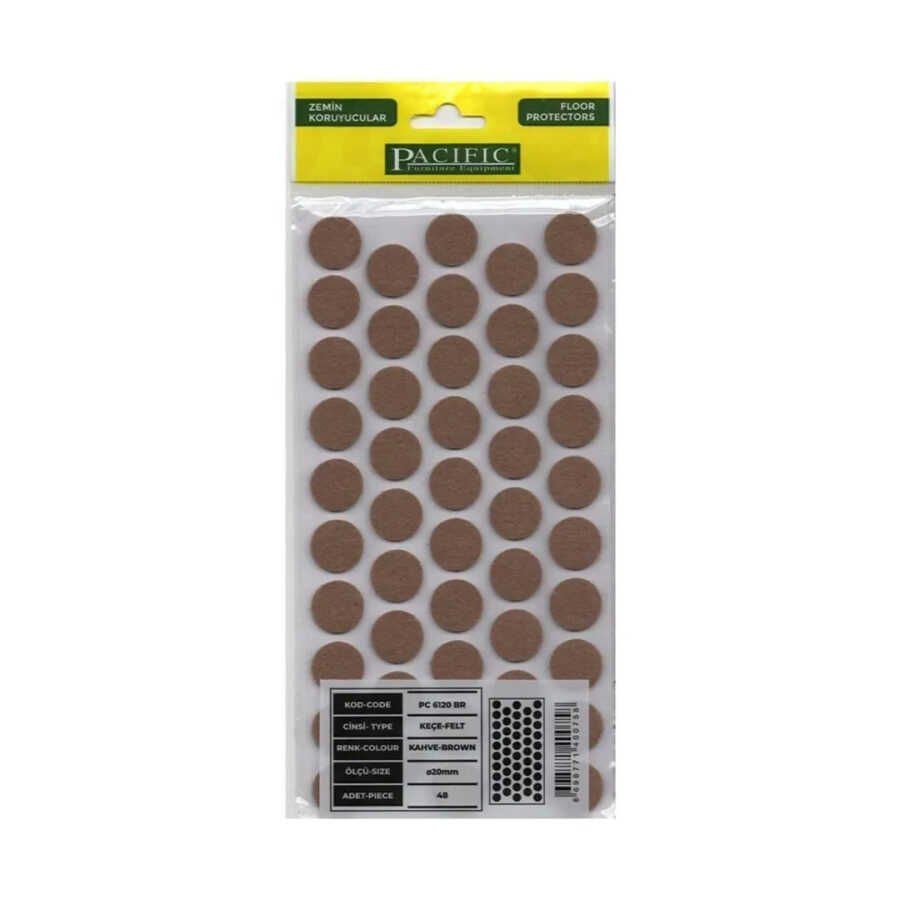 Pacific Kahve Yapışkanlı Keçe 20 Mm